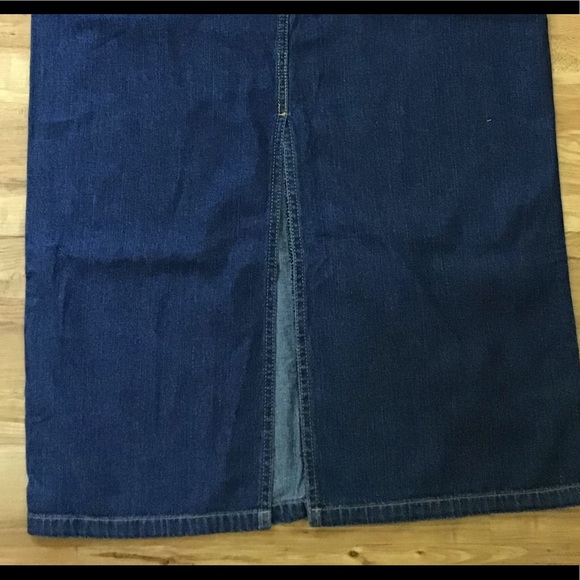 Vintage 1990s/Y2K Maxi Denim Cargo Skirt - Picture 7 of 12